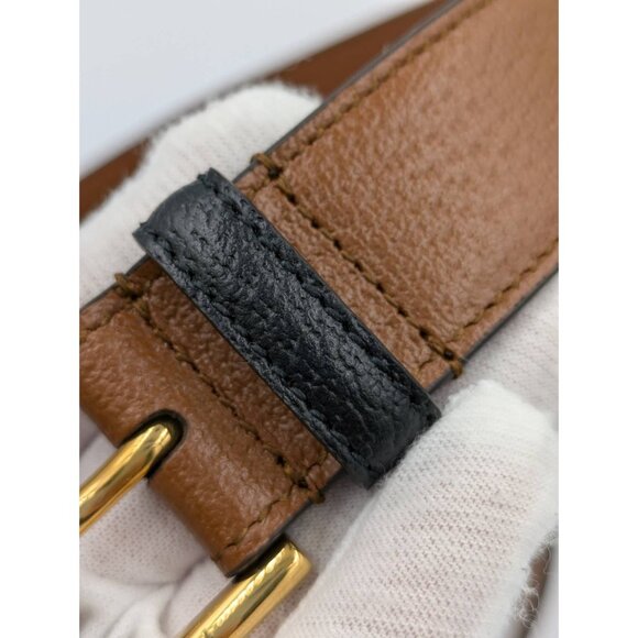 Gucci Dollar Pigprint Leather Bamboo Belt Brown 70cm 699954 main image 4